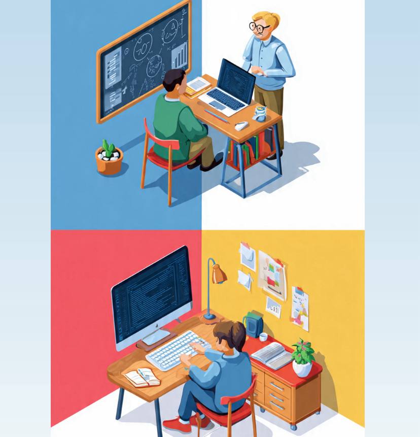 Online vs in-person programming education for kids